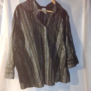 FASHION BUG Plus Size 22/24W Striped Career Stretc